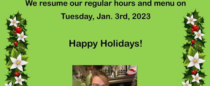 Christmas Holiday Hours 2022