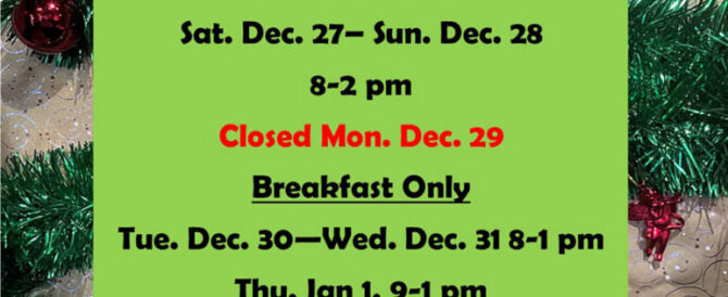 Holiday Hours 2025